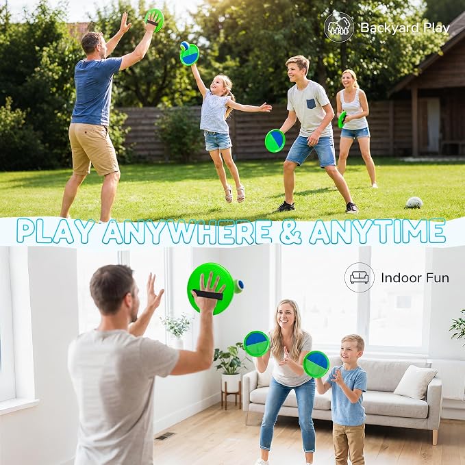 Upgraded Toss and Catch Ball Game Set, Beach Pool Toys Outdoor Games for Kids Toys, Outside Family Lawn Yard Games, for Boys Girls 3 4 5 6 7 8 9 10 11 12 Years Old
