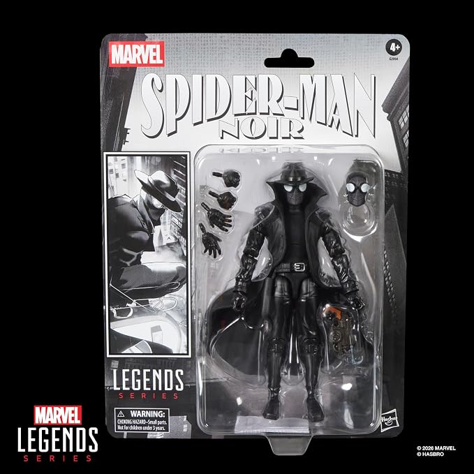 Marvel Legends Series Spider-Man Noir, Retro Cardback Spider-Man Comics Collectible 6-Inch Scale Action Figure (Amazon Exclusive)