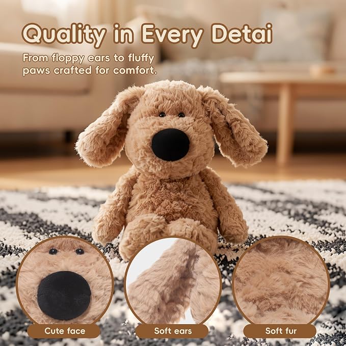 Cartoon Style Dog Stuffed Animals Soft and Premium Puppy Plush Toy Gift for Babies, Kids, Adults, Great for Christmas, Easter, Birthdays & as a Friendly Companion for Real Pets,11.8''