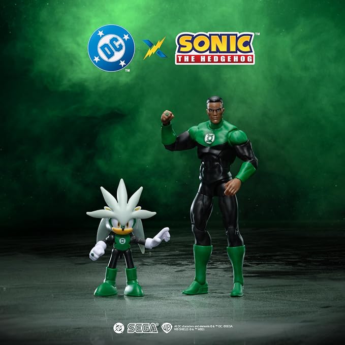 DC X Sonic the Hedgehog Silver as Green Lantern & Green Lantern 2.5/5-inch Figures Multipack