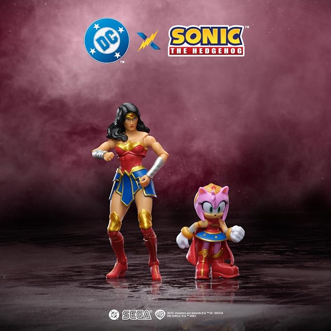 DC X Sonic the Hedgehog Amy as Wonder Woman & Wonder Woman 2.5/5-inch Figures Multipack