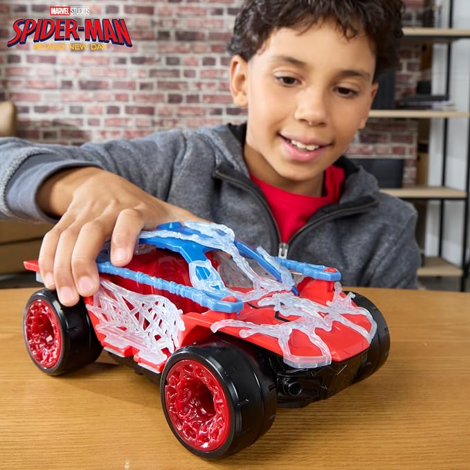 Marvel Studios Spider-Man: Brand New Day ActionVerse Stretch & Blast Buggy, 4.5-Inch Action Figure & Vehicle Toy Set, Super Hero Toys , Ages 4+