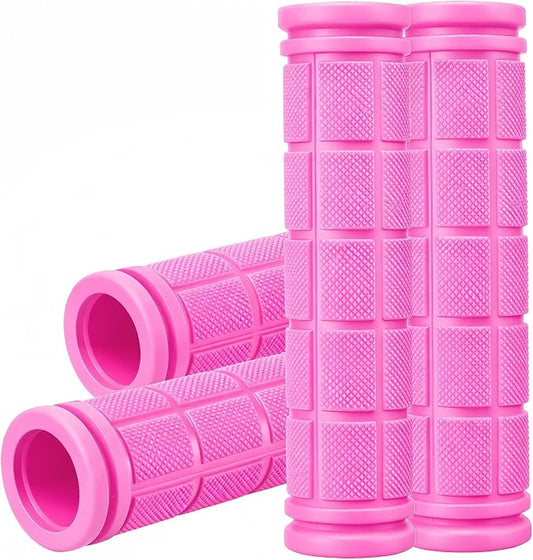 CHUNZEXI 4 PCS Bike Handlebar Grips, Rubber Bicycle Bar Grips Replacement, Non-Slip Handle Grips for Kids Bikes, Scooters, BMX, Mountain & Cruiser Bikes