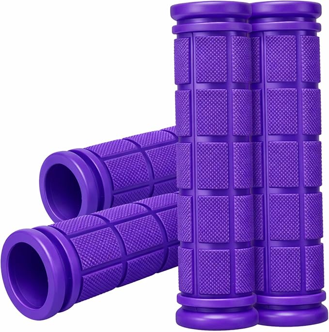 CHUNZEXI 4 PCS Bike Handlebar Grips, Rubber Bicycle Bar Grips Replacement, Non-Slip Handle Grips for Kids Bikes, Scooters, BMX, Mountain & Cruiser Bikes