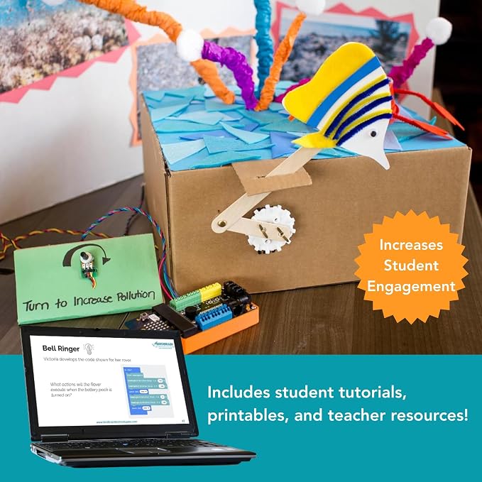 Hummingbird Bit Premium Kit - Educational Programmable Robot & Robotic Kit for Students, Teachers & Schools, Flexible Robotics Kits for Creative STEM Learning