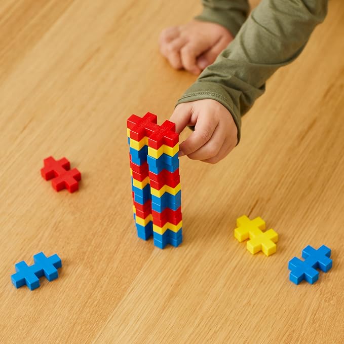 PLUS PLUS Big - 400 Piece Set in Storage Tub - Interlocking Large Puzzle Building Blocks, Quiet Stem Toys for Toddlers - Gifts for Boys & Girls
