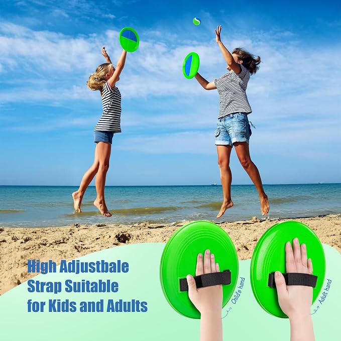 PlayZap Toss and Catch Ball Set - Outdoor Toys for Family Games - Outside Yard Pool Beach Toys for 3 4 5 6 7 8+ Years Old Boys Girls - Classic Birthday Gift for Kids Youth Adults