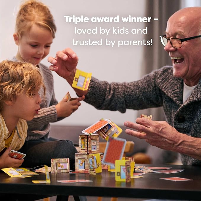 HABA Rhino Hero Game - Card Games for Kids, Ideal for Ages 5 & up - The Heroic Rhino Hero Stacking Card Game Adventure - Triple Award Winner
