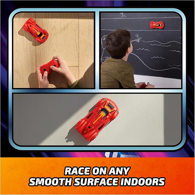 Air Hogs, Zero Gravity Sprint RC Car Wall Climber, Red USB Micro B Rechargeable Indoor Wall Racer, Over 5-Inches Long, Toys for Kids Ages 4 and up