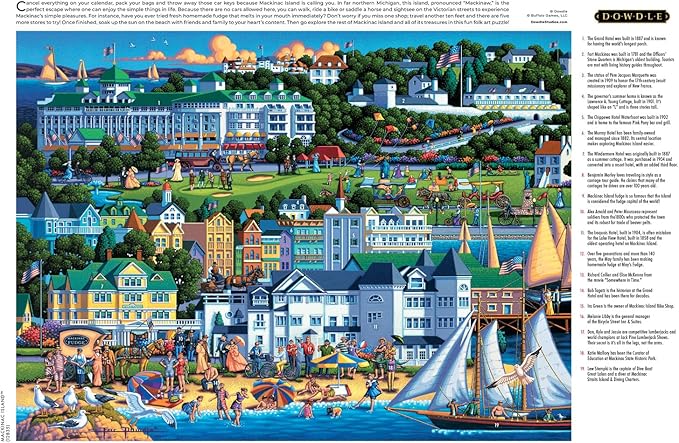 Buffalo Games Eric Dowdle Mackinac Island 1000 Piece Jigsaw Puzzle - 26.75 x 19.75 in, Multicolor - Includes Poster - Puzzles for Adults 1000 Pieces - Relaxing Activity