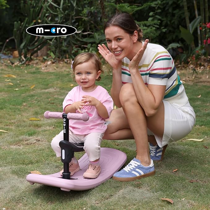Micro Kickboard | Mini Rock & Go LED 6-in-1 Toddler Scooter & Rocker for Ages 1–6 | Convertible Ride-On, Rocker & Scooter | Motion-Activated PU LED Wheels | Adjustable T-Bar | Swiss Design
