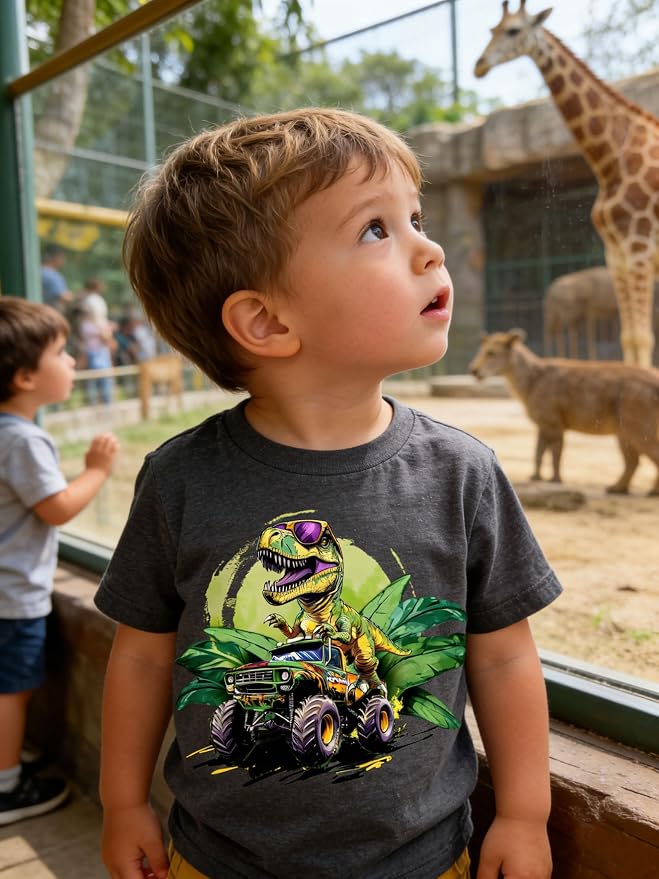 Funnycokid Toddler Boys Shirts Graphic T-Shirt Kids Short Sleeve Tees 2-7 Years