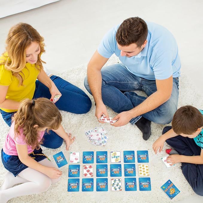 Kids Card Games,Go Fish,Old Maid Card Game,Go Fish Card Games for Kids Ages 4-8,Fun Classic Kid Toddlers Games for Family Game Night Party Travel Preschool Classroom,Stocking Stuffers Gifts,4 Decks