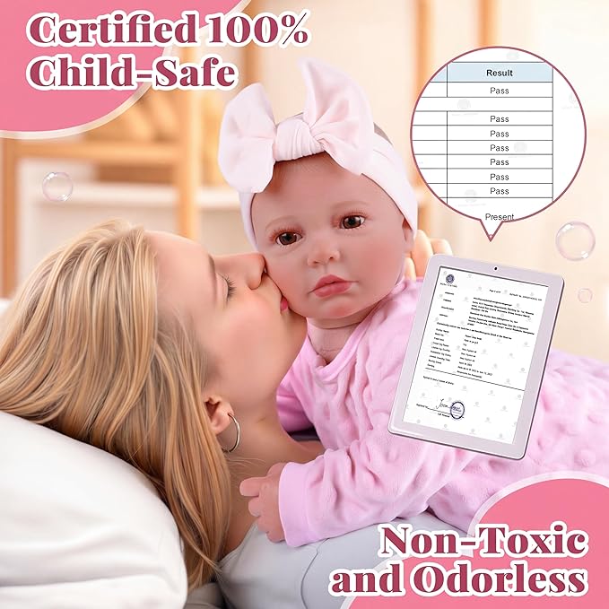 BABESIDE Reborn Baby Dolls - 20-inch Cute Soft Vinyl Realistic Baby Doll Real Life Baby Dolls with Complete Accessories Perfect for Cuddling, Playtime, and Gift Giving