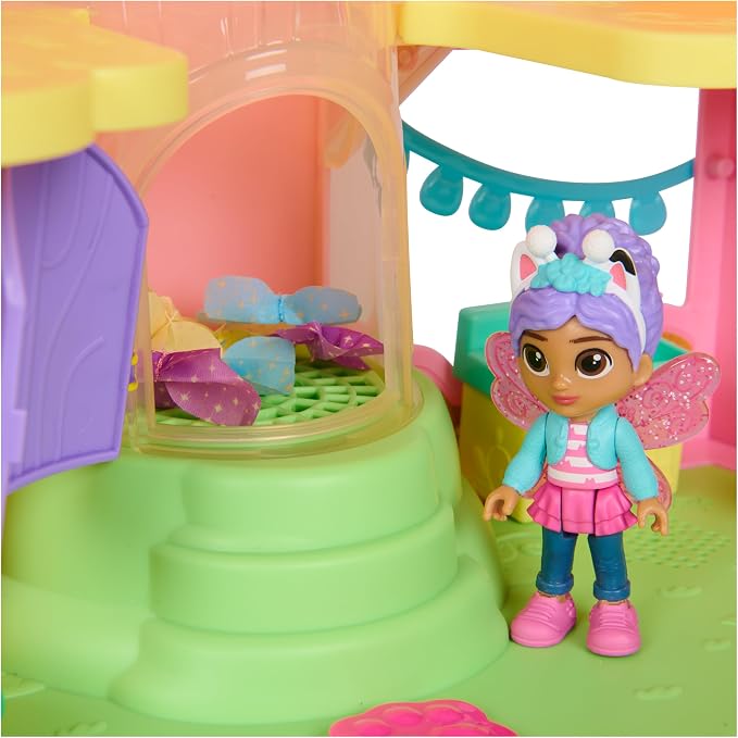 DreamWorks Gabby's Dollhouse Fairylandia Flutter Magic Fairy Playset with 8 Fluttering Fairies & Exclusive Gabby Toy Figure, Engaging Pretend Play Toys for Kids & Preschool Toys for Ages 3+