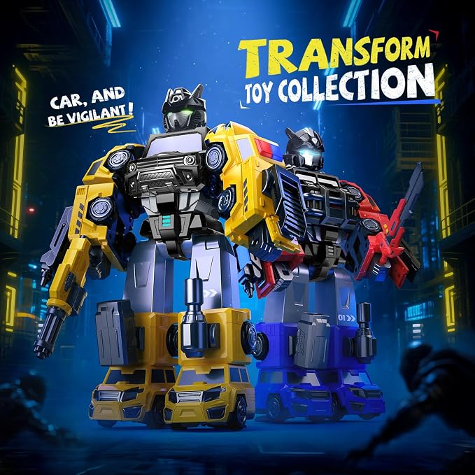 Gifts for 3 4 5 Year Old Boys, Toys for 3 4 5 Year Old Boys, 5-in-1 Transform Robot Toys for Boys 4-6, Easy DIY Assembly, 3 4 Year Old boy Birthday Gifts, Ideals Toys for Boys, Kids Toys