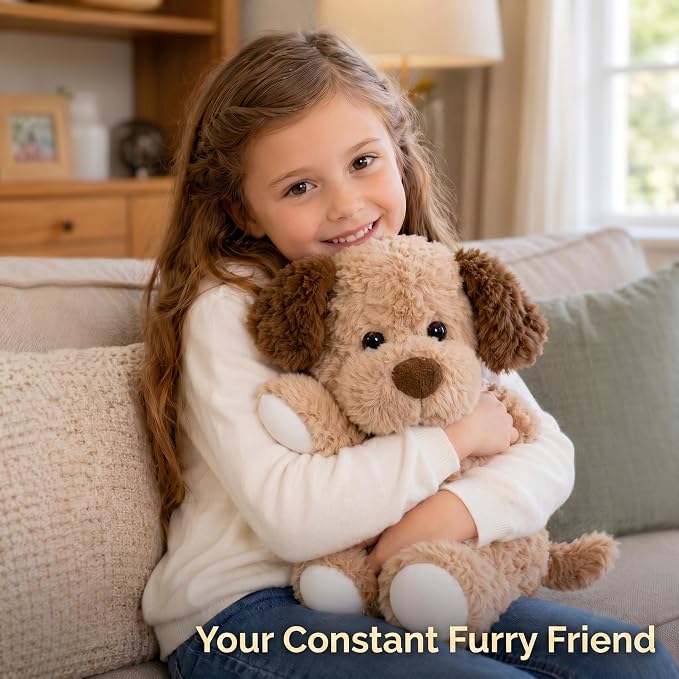 Dog Plush Dog Toy 18 Inch, 2.6 lbs – Brown Weighted Stuffed Animal Dog– Ultra-Soft Plush, Durable Design, Suitable for Kids & Adults – Cozy Comfort Companion