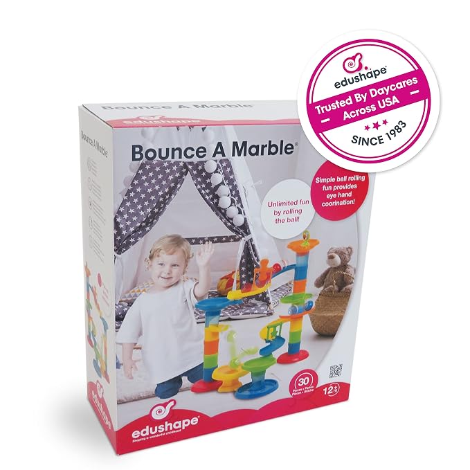 Edushape Bounce A Marble Racetracks, 30Piece Set (809801)