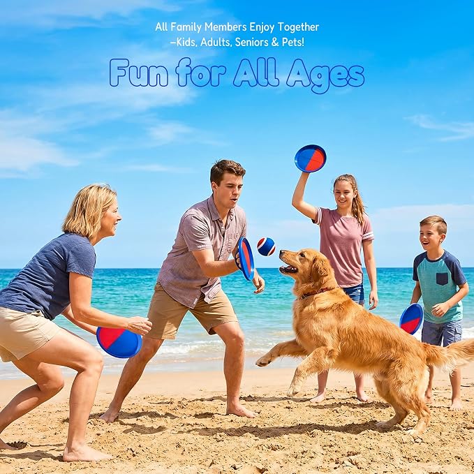 Upgraded Toss and Catch Ball Game Set, Beach Pool Toys Outdoor Games for Kids Toys, Outside Family Lawn Yard Games, for Boys Girls 3 4 5 6 7 8 9 10 11 12 Years Old