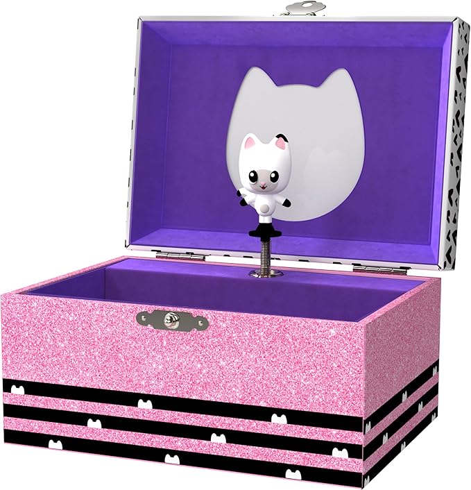 Gabby's Dollhouse Jewelry Box for Girls Musical Jewelry Box with Spinning Figurine, Gabby's Dollhouse Toys for Kids Ages 3-5 Plays Gabby's Dollhouse Theme Song