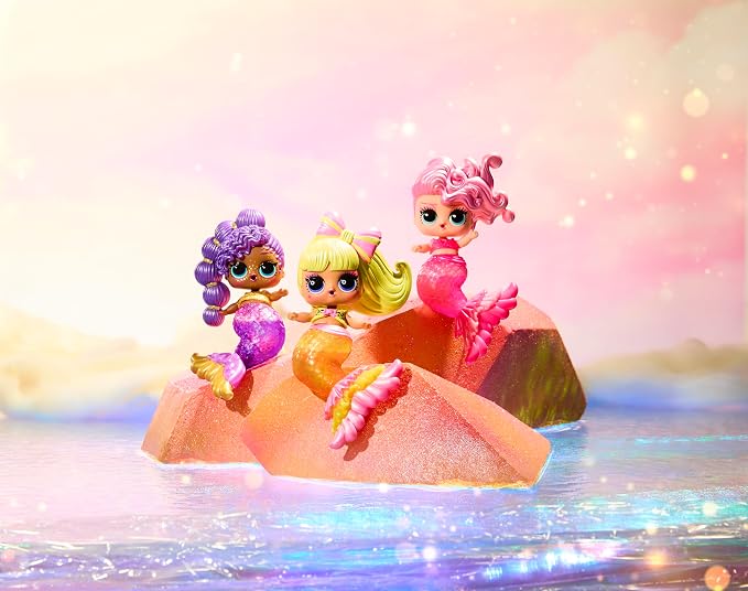 LOL Surprise Mermaids Makeover Magic Tots with DIY Wearable Lip Gloss Makeup for You and Your Doll, Fun Water Play, Gift for Kids Ages 4+