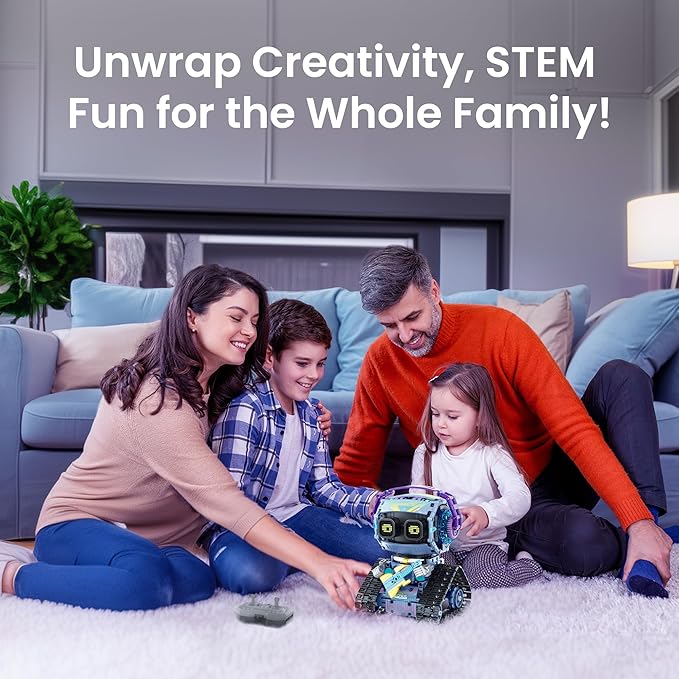 Sillbird Robot Building Kit with Remote Control STEM Gifts for Kids Boys Ages 8-12, Coding Robotic Creative Toys for Birthday - Build 5in1 Model with 469 Pieces