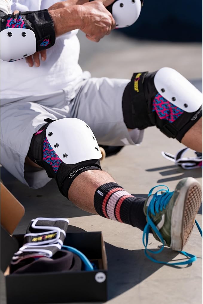 Pro-Tec Street 3-Pack Pad Set - Protective Gear for Skateboarding, Roller Skating, Scooter, Bicycling