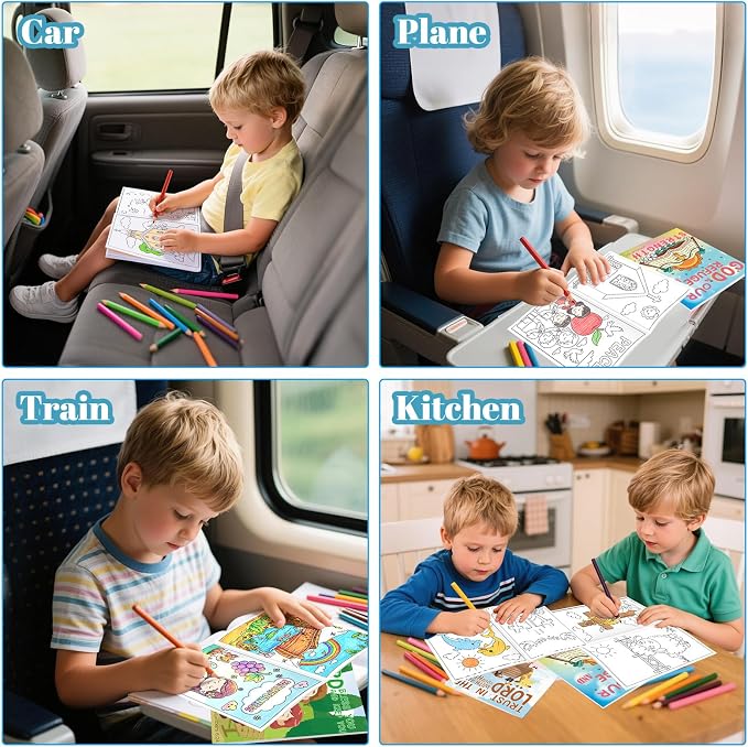 Kalysky 24Pcs Christian Bible Coloring Books for Kids, Mini Religious Jesus Stories Booklet Bulk,DIY Art Drawing Book Activity Supplies for Church Sunday School Classroom Rewards Party Favors