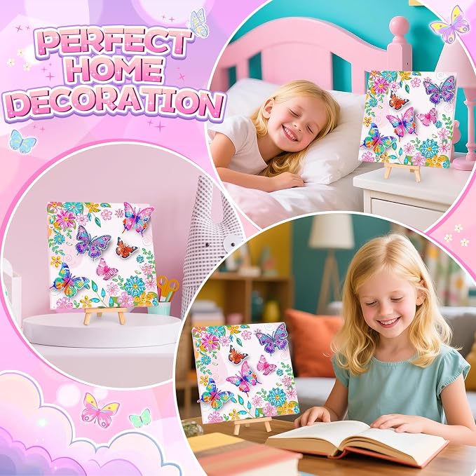Craft Kits for Kids Ages 8-12, Diamond Art Kits for Kids, Gifts for 6-8-10 Year Old Girls, Fun Arts and Crafts Gifts Toy for Girl Activities Gem Art Kit, Best Birthday Gift for Girl Adult Room Decor