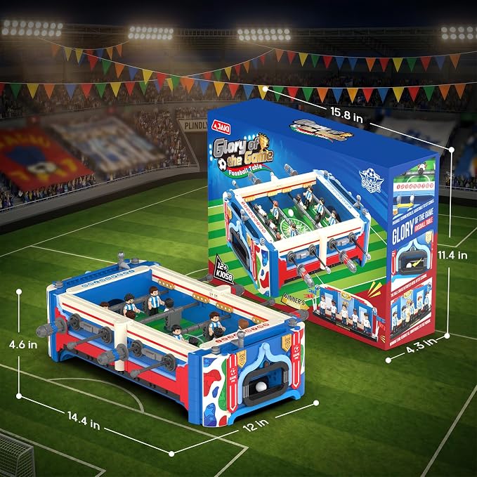 Soccer Cup Building Blocks Set - 2026 Soccer Match Trophy Football Table Game Construction Toy Building Set for Kid Adult, Ideal Gift Home Office Decor for Boys & Girls Fans