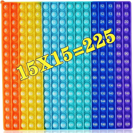 Multiplication Game Sheet DK-SIMINA Pop Fidget Math Toy 15x15 P0PP Fidgety Toy Bubble Pressure Relief Fidgety Game Multiplication Learn Math Bubble Multiplication Table Flash Cards