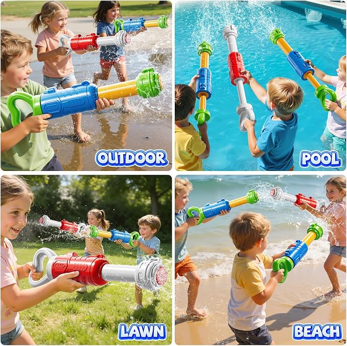 4 Pack Water Guns for Kids Adults, Summer Outdoor Water Toys Swimming Pool Game, Beach Water Game Fighting Play Pool Toys for Boys Girls Kids Ages 4-8, 8-12