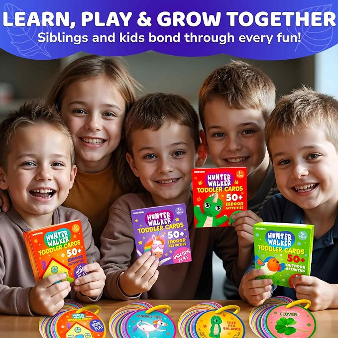 QUOKKA Scavenger Hunt Game for Toddlers 3-5 – 50 Toddler Activities Outdoor Cards Game Set - Fun Educational Play for Preschool Boys and Girls and Early Development