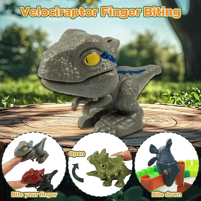 Dinosaur Track Race Car Toys - Birthday Toys Gifts for 3 4 5 6 7 Year Old Boys Girls - Flexible Dinosaur Track Car Set with Light - Create a Dinosaur Adventure World