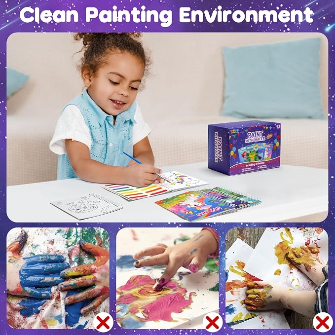 ZIZZ 24Packs Water Coloring Books -Kids Arts and Crafts for Kids 4-8, Party Favors Goodie Bags Stuffers for Kid, Easter Basket Stuffers for Toddlers, Birthday Christmas Easter Classroom Gifts Prizes
