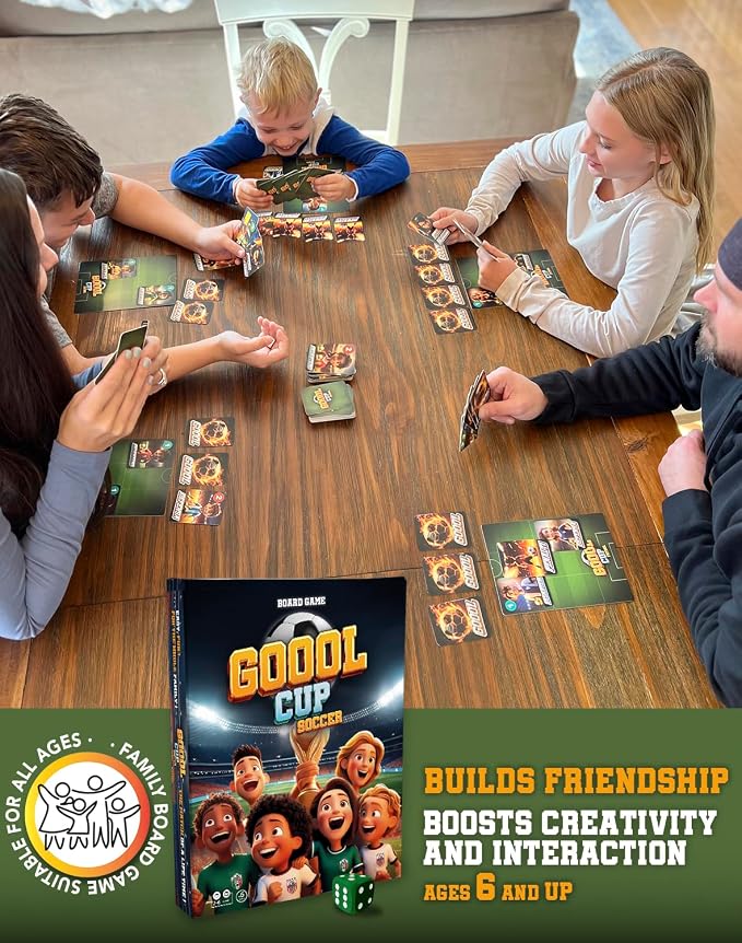 Soccer Board Game – Card Games for Kids 8–12 – Soccer Gifts for Boys & Girls - Family Game Night - Soccer Card Game for Families - Perfect Christmas & Birthday Gift