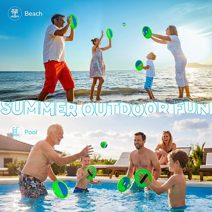 Upgraded Toss and Catch Ball Game Set, Beach Pool Toys Outdoor Games for Kids Toys, Outside Family Lawn Yard Games, for Boys Girls 3 4 5 6 7 8 9 10 11 12 Years Old