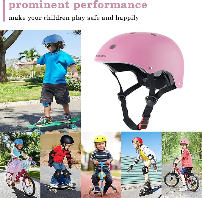 Kids Bike Helmet Ventilation & Adjustable Toddler Helmet for Ages 2-14 Kids Boys Girls Multi-Sport Helmet for Skateboard Roller Skateing Bicycle Scooter blance Bike