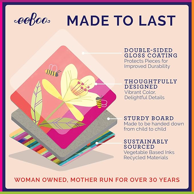 eeBoo: Memory and Matching Game - Life on Earth- 24 Pairs, Develops Recognition, Concentration, Memory & Vocabulary Skills, Age 3+