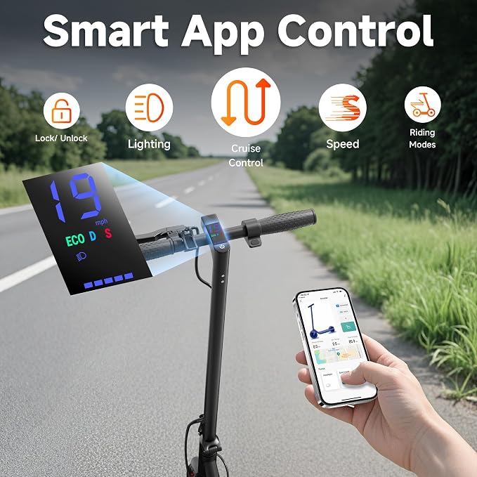 Electric Scooter for Adults, Teens & Big Kids, 350W-500W Motor, 10Mph-21 MPH & 10-28 Miles Max Range, 6.5 to 10 inch Tires, Portable Lightweight E-Scooter