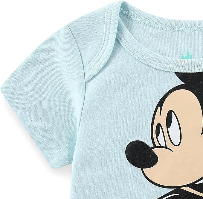 Disney Baby Toy Story Mickey Mouse Cars Winnie the Pooh Boys 3 Pack Bodysuit Creeper for Newborn and Infant