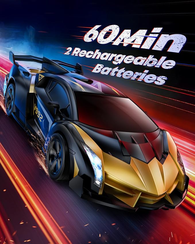 Veeniix V992 Transform Robot Remote Control Car, 2-in-1 RC Toy Car with Sound & Light, 1:14 Scale, Gesture Sensing, One-Key Deformation, Birthday Gift Toy for 4-8+ Year Old Boys Girls