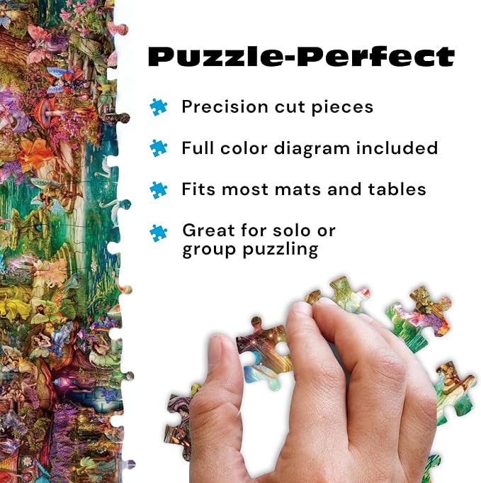 Buffalo Games - Aimee Stewart The Butterfly Ball 1000 Piece Jigsaw Puzzle, Made in USA, Premium Recycled Board, Reference Diagram