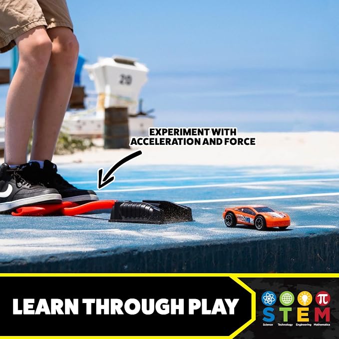 Stomp Racers Air Powered Race Cars by Stomp Rocket, 2 Car Racer Pack - Dueling Stomp Racers Toy Car Launcher - Fun Backyard Outdoor & Indoor Multi-Player Kids Toys Gifts for Boys, Girls & Toddlers