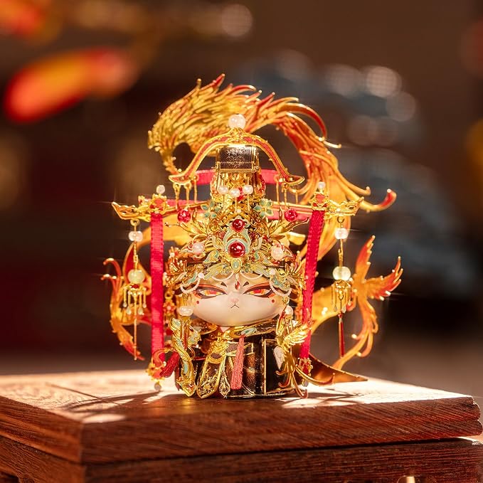MU 3D Metal Puzzles for Adult Building Miyue Empress Dowager Kitten Kitty, Cat Themed Metal Models Kits Miniature Build, Assembling DIY Sets Hobby Birthday New Year Gifts Home Desk Office Decor