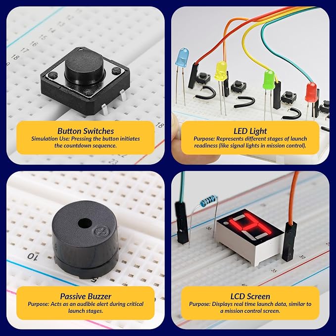 LINGO Countdown to Launch STEM Coding Kit - Build, Code & Explore Rocket Launch Concepts - Science Kits for Ages 13+ Years for Birthdays & Holidays