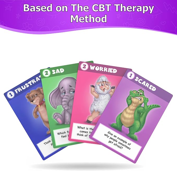 Lupash Games CBTiger-Therapy Games for Kids - Created by a Professional Therapist - High Grade Cardboard - Develop Social Skills - Practice Emotional Awareness - Improves Anger Control -for Counselors