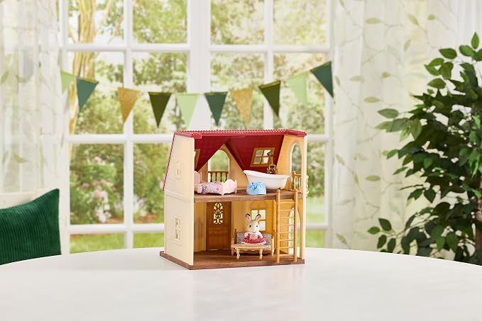Calico Critters - Red Roof Home - Cozy Cottage - 2026 Edition Dollhouse – Kids Pretend Play House, Miniature Home Playset, Expandable Design, Ages 3+