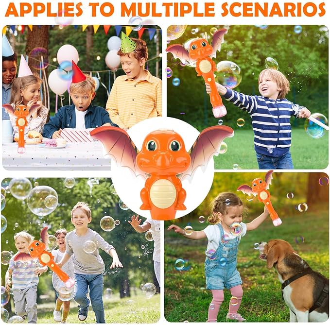 Chridark Dinosaur Bubble Wand Toys for Kids Age 3 4 5 6 7 8 Years Old: Bubbles Machine for Kids, Toddler Outdoor Toys, Gifts Birthday Presents for 3 4 5 6 Year Old Boys Girls