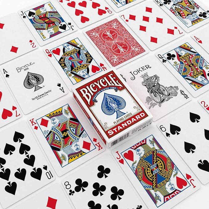 Bicycle 48pk Red & Black Rider Back Playing Cards, Standard Index, Decks of Cards, Premium Poker Cards for Blackjack, Casino Games & Family Game Night, 2 Count (Pack of 1)